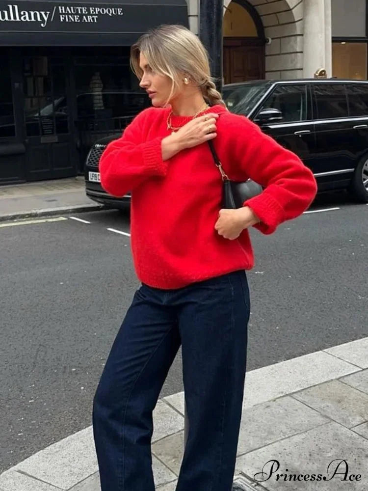 Retro Long Sleeve Knitted Christmas Sweater