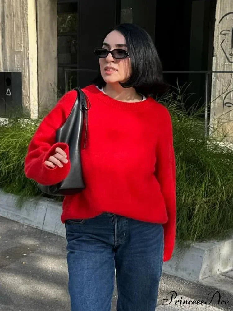 Retro Long Sleeve Knitted Christmas Sweater