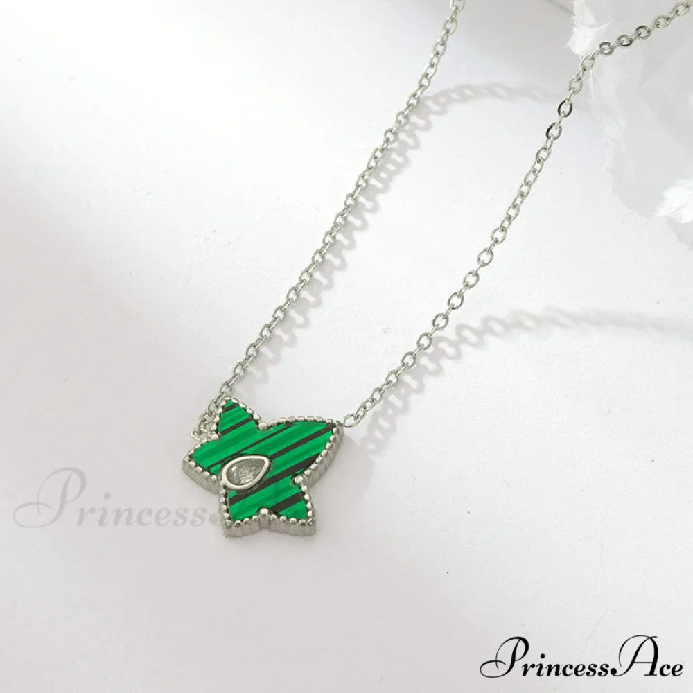 Retro Personalized Pentagonal Heart Clavicle Necklace