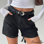 Retro Pocket Straight Denim Short