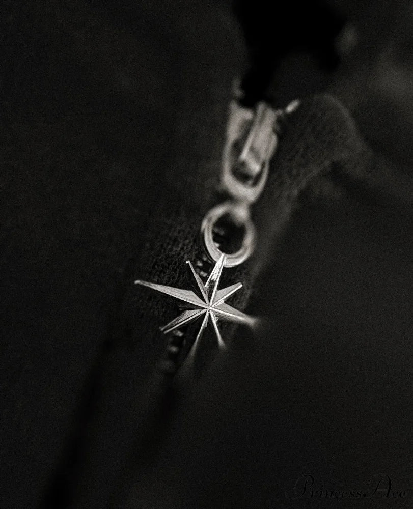 Retro Print Zip Up Hoodie