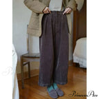 Retro Ribbed Loose-Fitting Trousers Cold Season