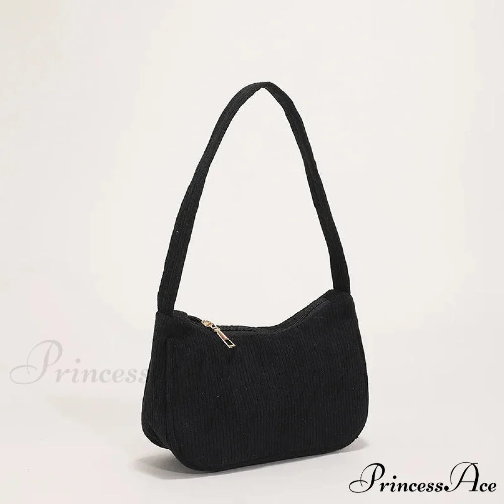 Retro Ribbed Underarm Shoulder Bag