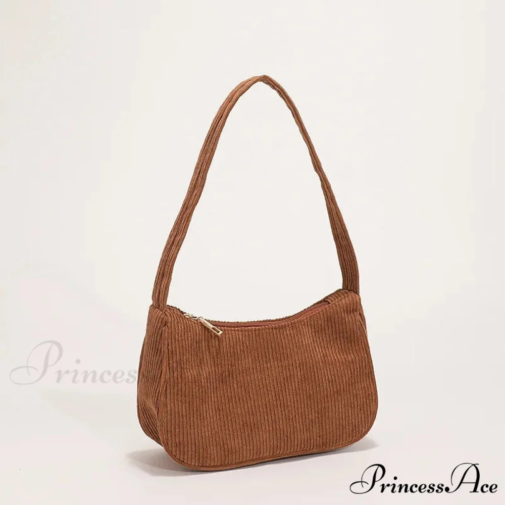 Retro Ribbed Underarm Shoulder Bag