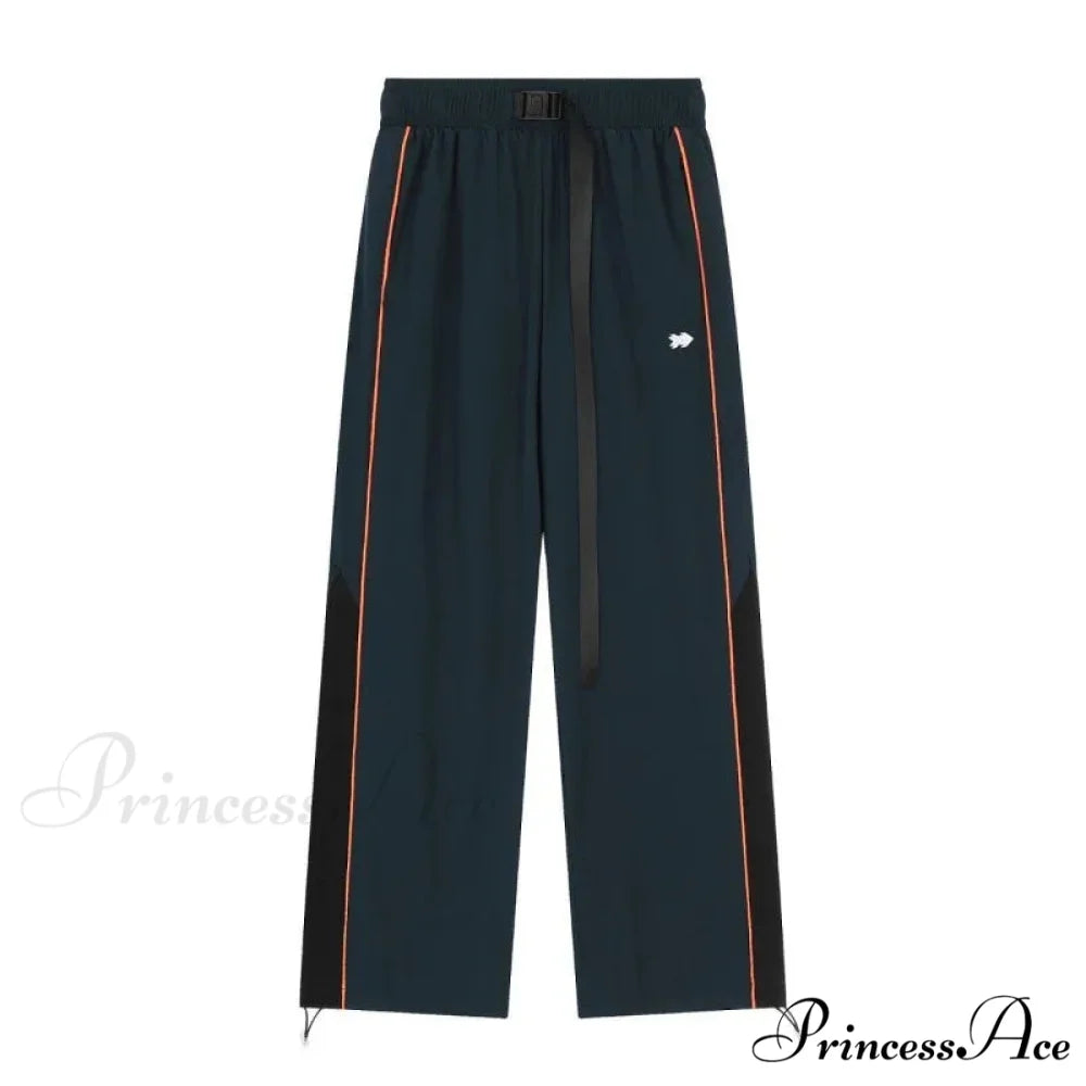 Retro Running Sweatpants Spacious Leg Trousers