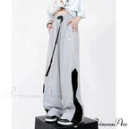 Retro Running Sweatpants Spacious Leg Trousers