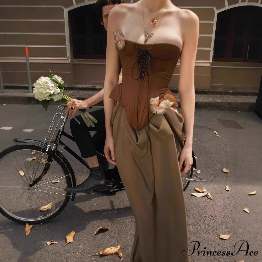 Retro Seductive Boned Waist Bandeau Prom Dress