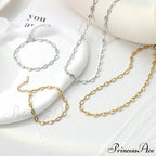 Retro Style Hollow Hot Circle Chain Necklace