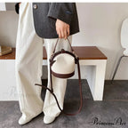 Retro Style Woman Bucket Shoulder Purse