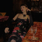 Retro Summer SlimSleeveless Backless Long es Female Party Temperament Woman Floral Dress