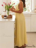 Retro Women Evening Party Solid Color Sleeveless Deep V-Neck Front Tie-up Formal Female Vestido