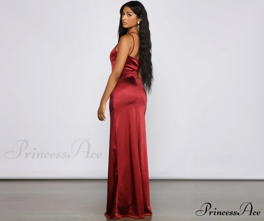 Rhiannon Elegant Satin Dress