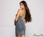 Rhine And Shine Charming Glitter Mini Dress