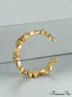 Rhinestone Butterfly Decor Cuff Ring