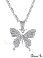 Rhinestone Butterfly Halter Trendy Asymmetric Crop Cami Top