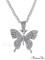 Rhinestone Butterfly Halter Trendy Asymmetric Crop Cami Top