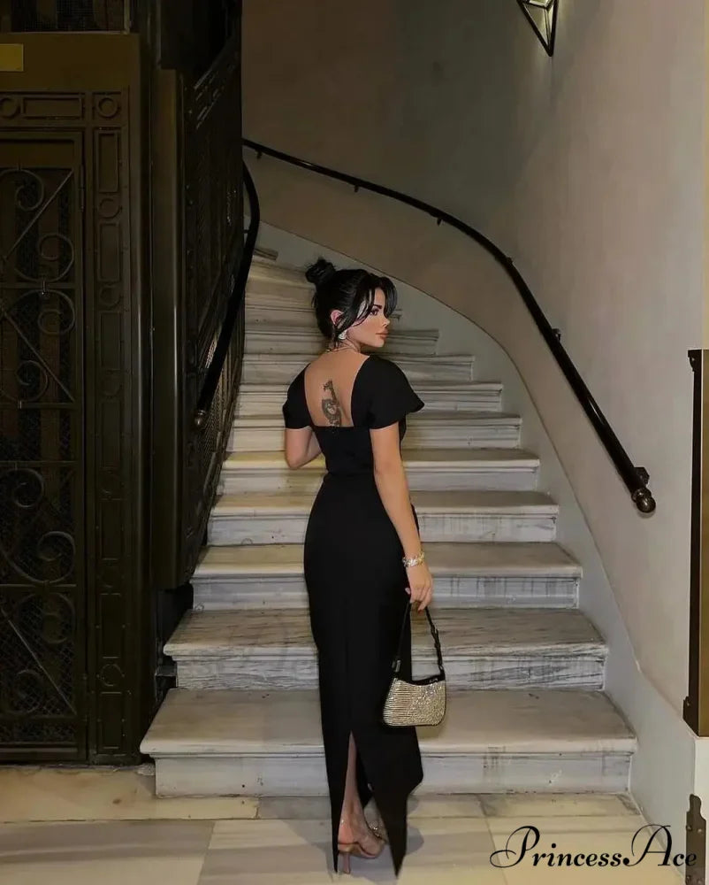 Rhinestone Neck Hanging Party Dress