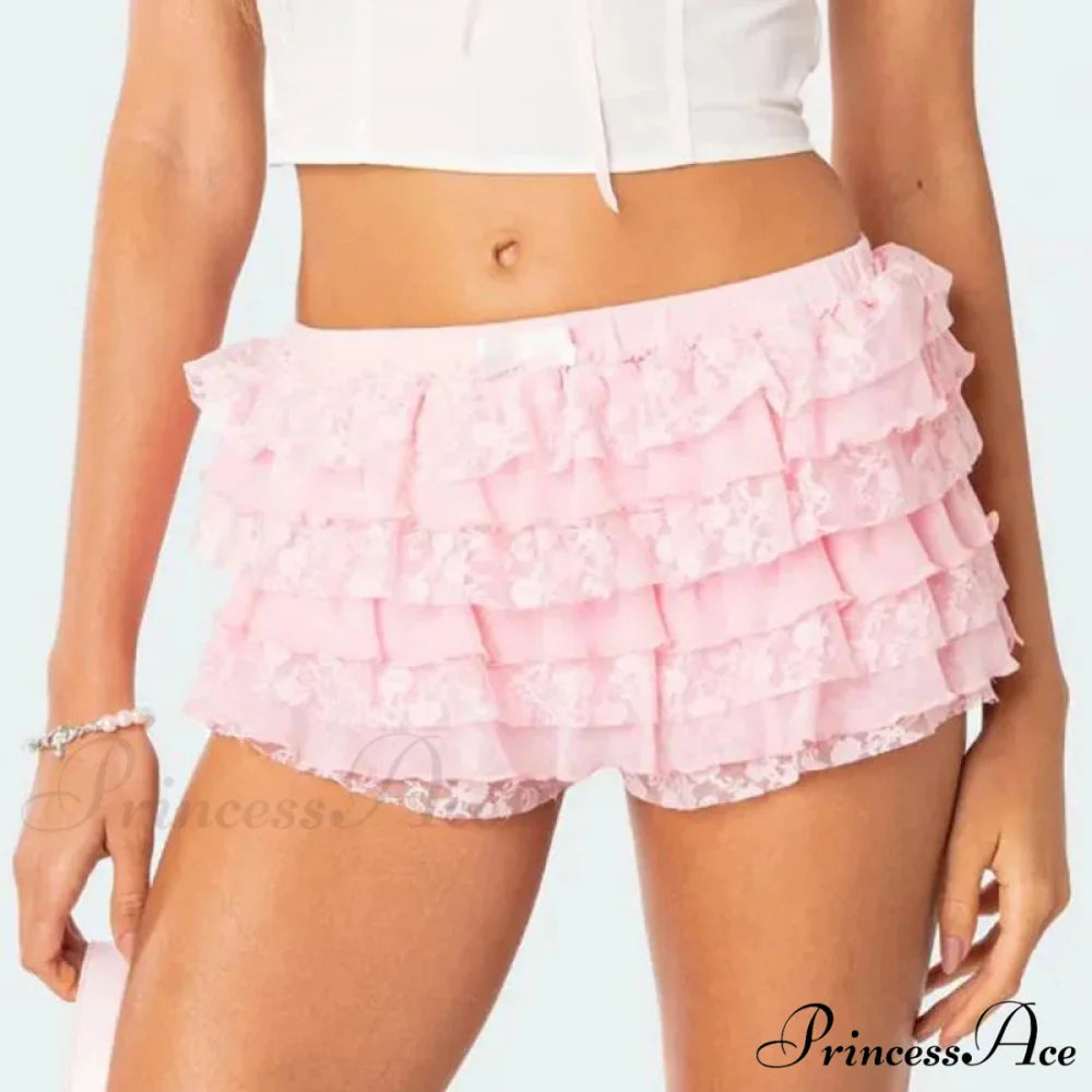 Ribbon Lace Trim Japanese Street Style Brief