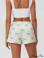 Ribbon Pattern Stretchy Sleep Short