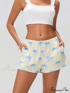 Ribbon Pattern Stretchy Sleep Short