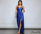 Riley Glitter Satin Charming A-Line Formal Dress