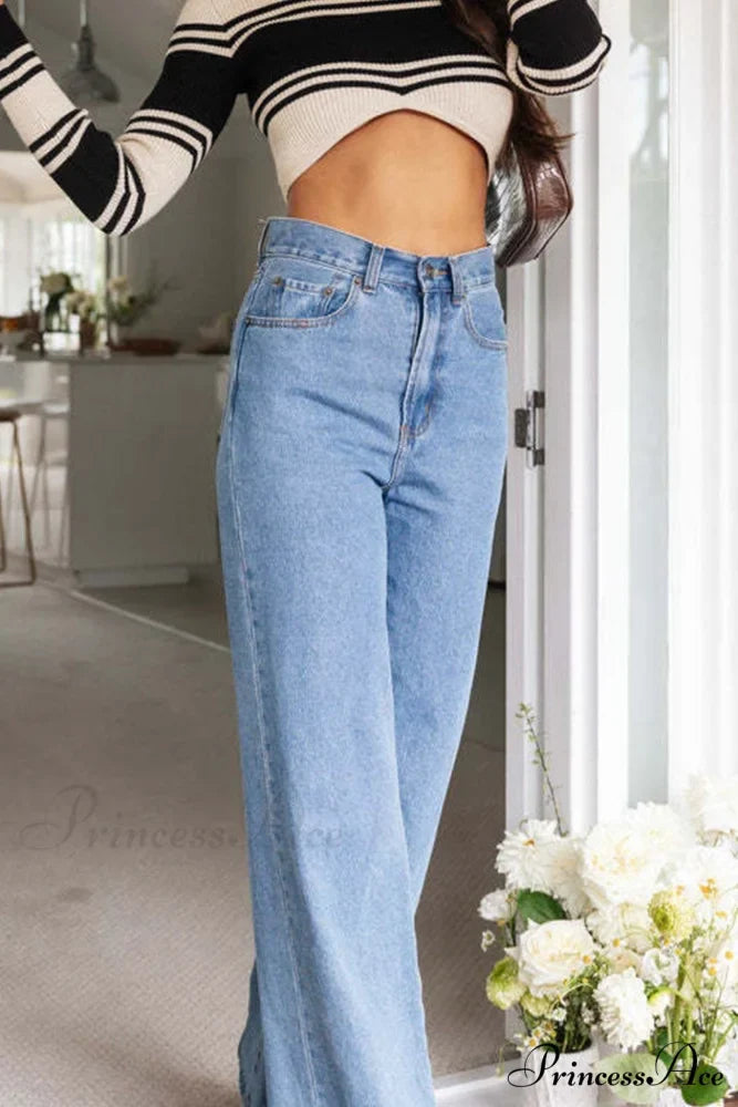 Rise High Wide-leg Jeans