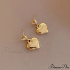 Romantic Heart Shape Glossy Stud Earrings