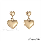 Romantic Heart Shape Glossy Stud Earrings