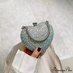 Romantic Shape Crystal Rhinestone Evening Clutch Purse
