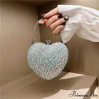 Romantic Shape Crystal Rhinestone Evening Clutch Purse