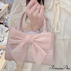 Rose Ribbon Petite Square Crossbody Purse