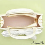 Rose Ribbon Petite Square Crossbody Purse