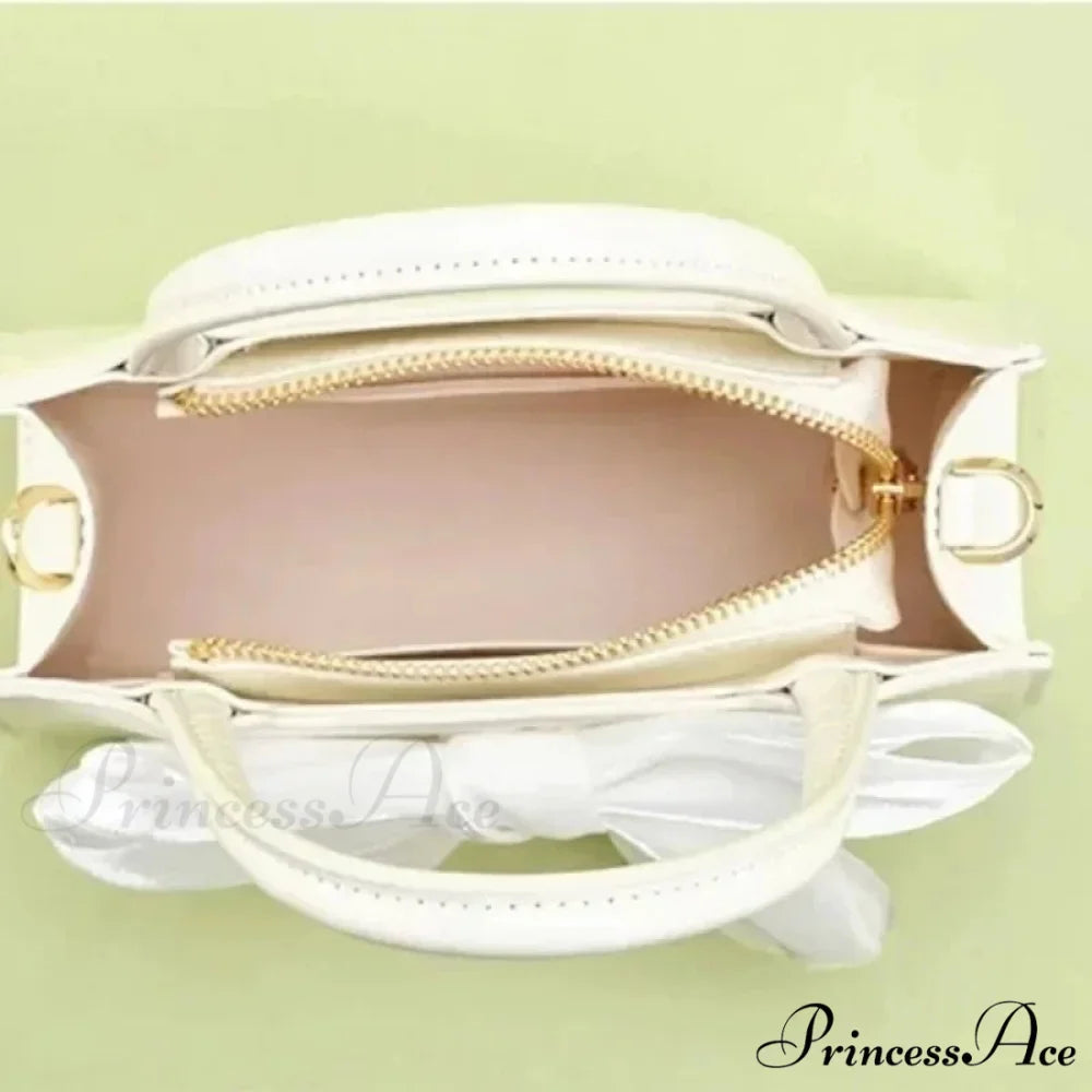 Rose Ribbon Petite Square Crossbody Purse