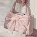Rose Ribbon Petite Square Crossbody Purse