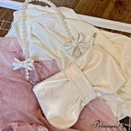 Rose Ribbon Petite Square Crossbody Purse