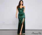 Rosie High-Slit Stylish Satin Mermaid Dress