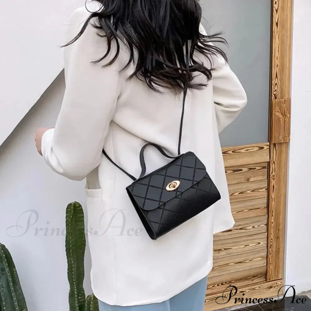 Rough Long Strap Imitation Leather Crossbody Wallet Handbag