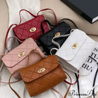 Rough Long Strap Imitation Leather Crossbody Wallet Handbag