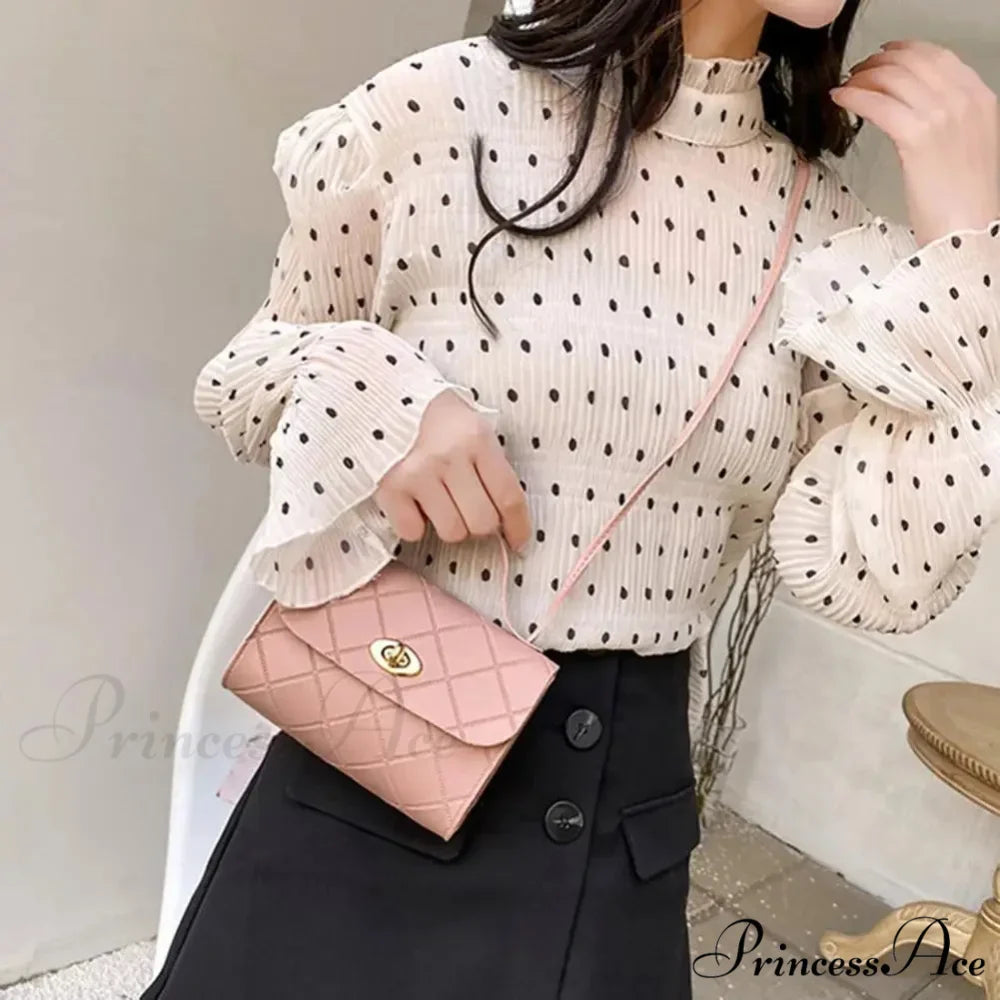 Rough Long Strap Imitation Leather Crossbody Wallet Handbag