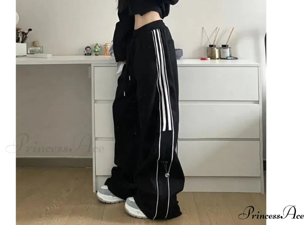 Rough Striped Sweatpants Harajuku Trousers