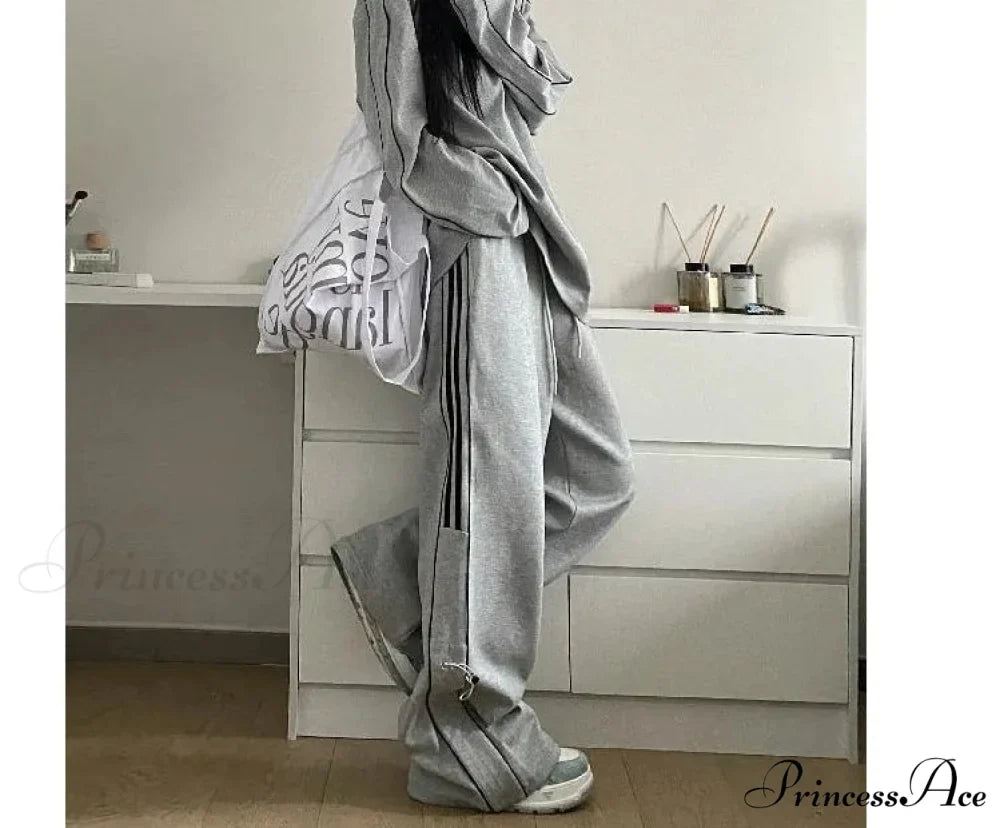 Rough Striped Sweatpants Harajuku Trousers