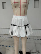 Round High Waist Balloon Skirt