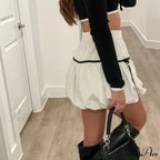 Round High Waist Balloon Skirt