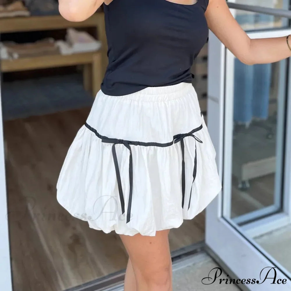 Round High Waist Balloon Skirt