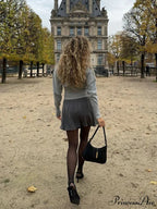 Round-neck Baggy Button-up Cardigan