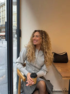 Round-neck Baggy Button-up Cardigan