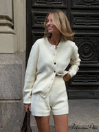 Round-neck Button Cardigan