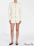 Round-neck Button Cardigan