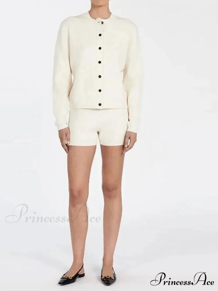 Round-neck Button Cardigan