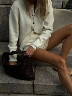 Round-neck Button Cardigan